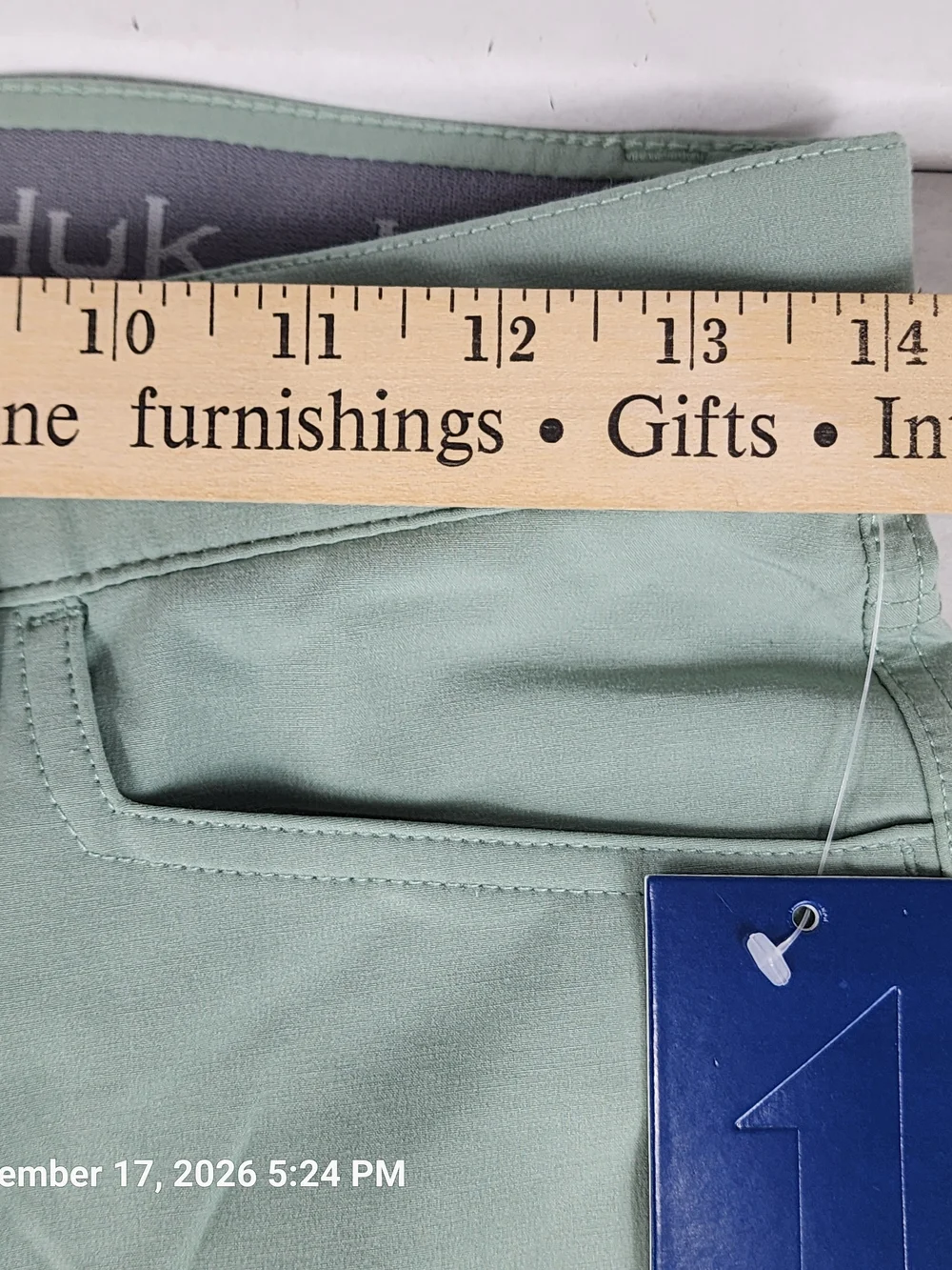 Huk Kona Men's Sage Green Fishing Performance Shorts